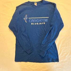 Fruit of the Loom Blue Creighton Bluejays Long Sleeve T-Shirt Medium
